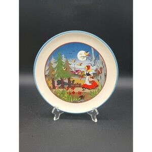 barbara furstenhofer Red Riding Hood Plate Schramberg Wolf Mushroom Hedgehog